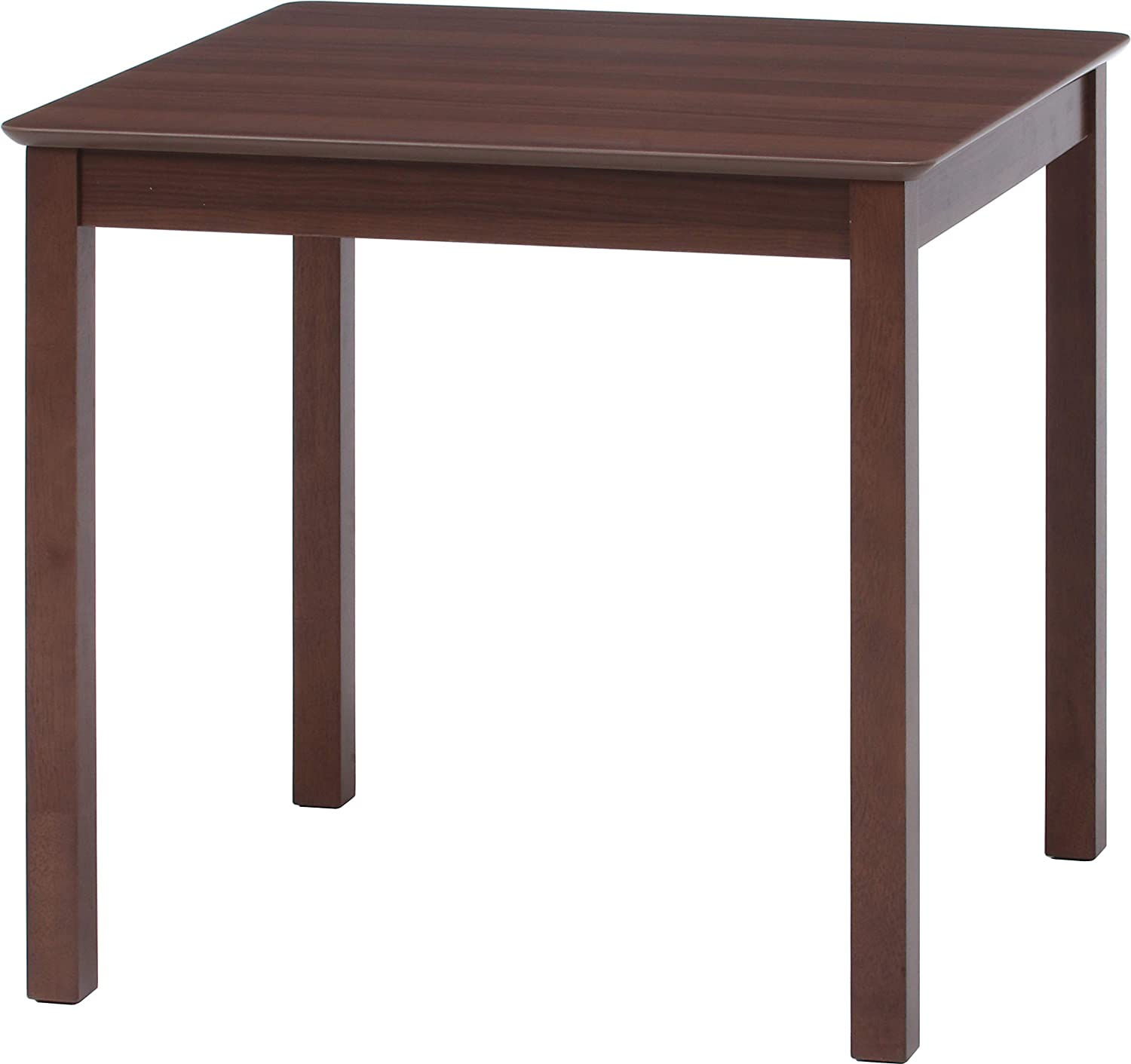 不二貿易 ダイニングテーブル 2人用 幅75cm ブラウン 天然木 簡単